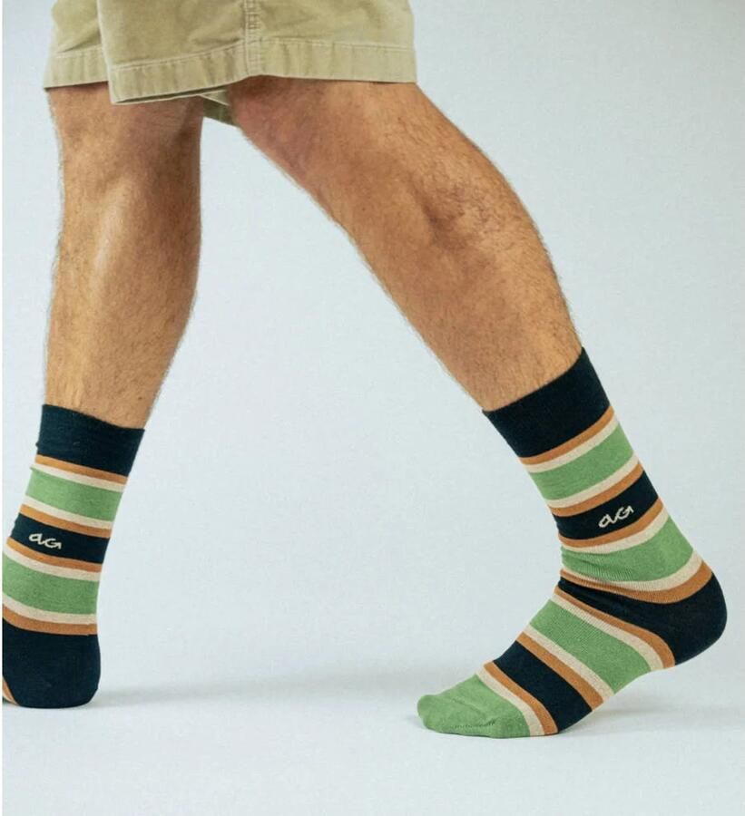 Alfredo Gonzales sokken Big Stripes groen