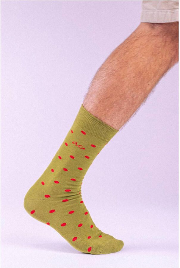Alfredo Gonzales sokken Dots kaki - Foto 2