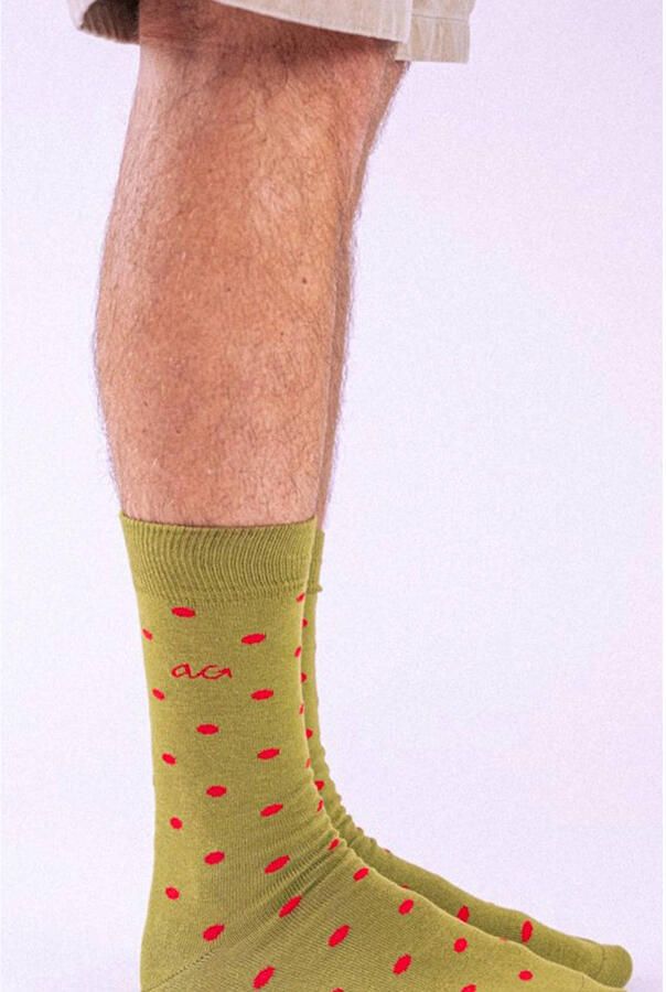 Alfredo Gonzales sokken Dots kaki - Foto 3