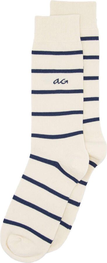 Alfredo Gonzales sokken Random Thin Stripes ecru