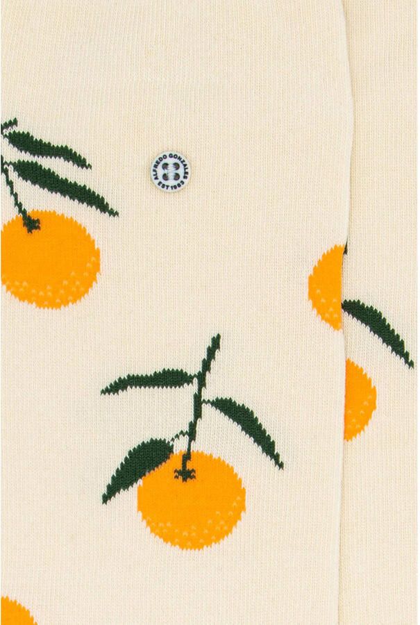 Alfredo Gonzales sokken Tangerine ecru oranje