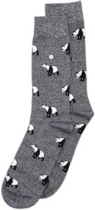 Alfredo Gonzales gemeleerde sokken Panda grijs