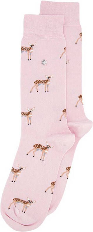 Alfredo Gonzales sokken Deer met print lichtroze