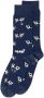 Alfredo Gonzales sokken met all-over koeienprint donkerblauw - Thumbnail 1