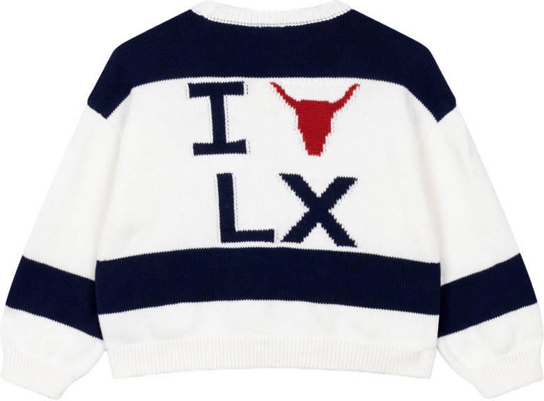 Alix the Label Alix Mini oversized gebreide trui met backprint ecru - Foto 2