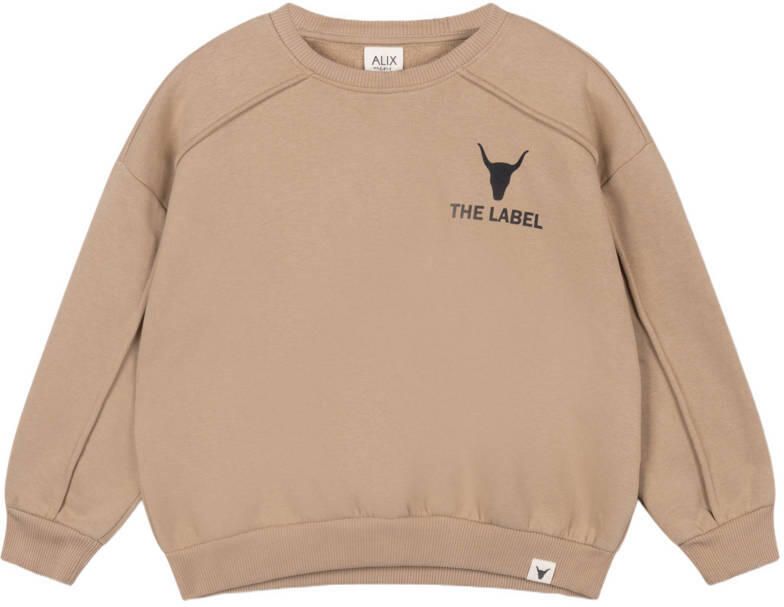 Alix the Label Alix Mini oversized sweater met logo