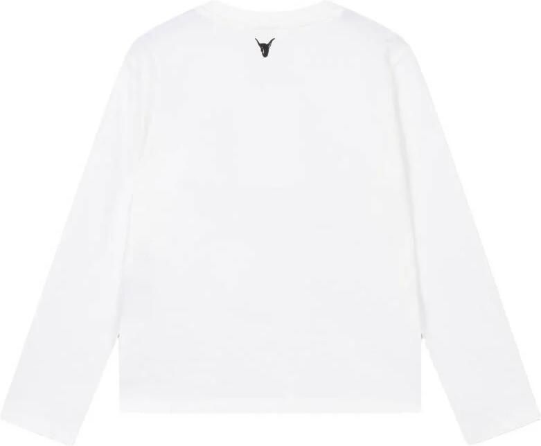 Alix the Label Alix Mini rechtvallende longsleeve met print wit - Foto 2