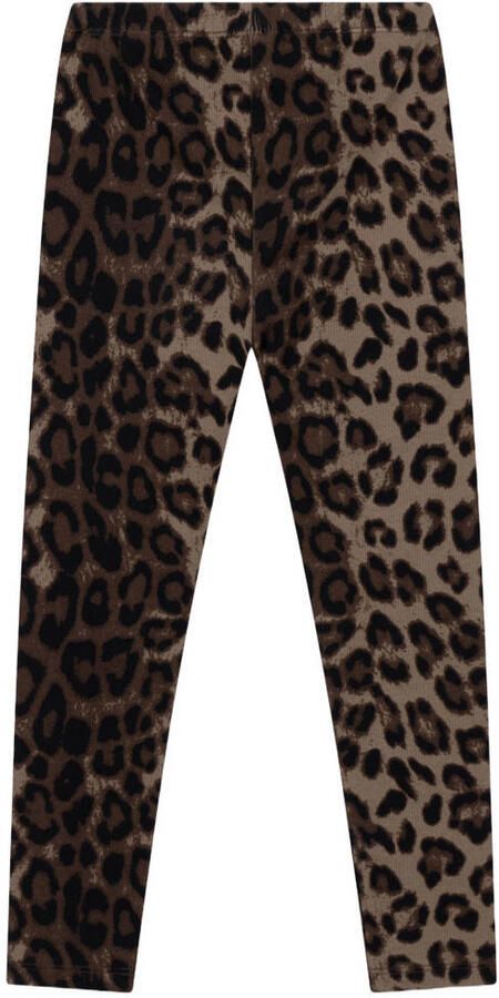Alix the Label Alix Mini super skinny legging met panterprint bruin - Foto 2