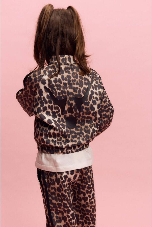 Alix the Label Alix Mini sweatvest met panterprint bruin - Foto 4