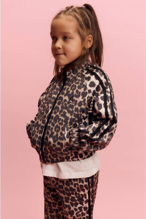 Alix the Label Alix Mini sweatvest met panterprint bruin - Foto 5
