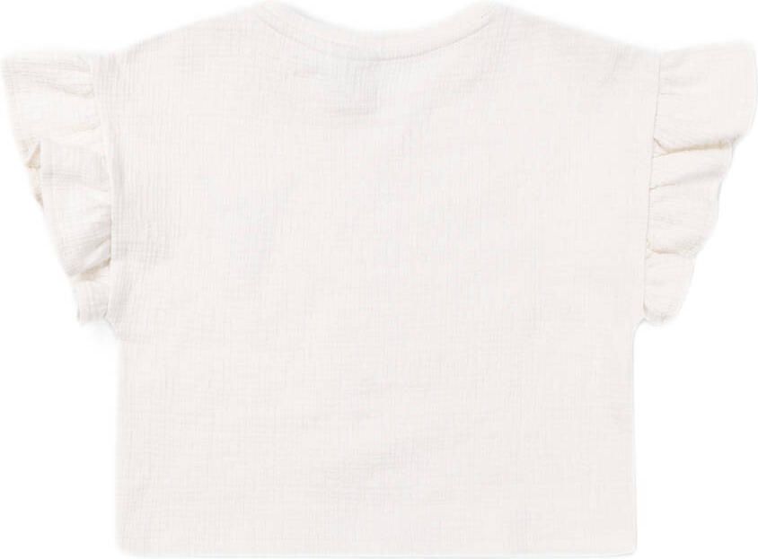 ALIX MINI Meisjes Tops & T-shirts Ruffle T-shirt Ecru - Foto 3