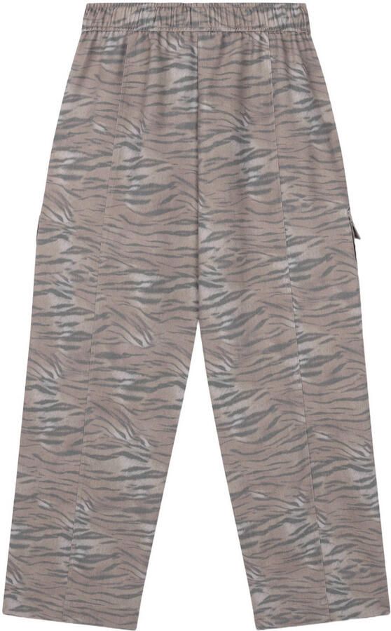 Alix the Label baggy cargobroek met dierenprint bruin - Foto 3
