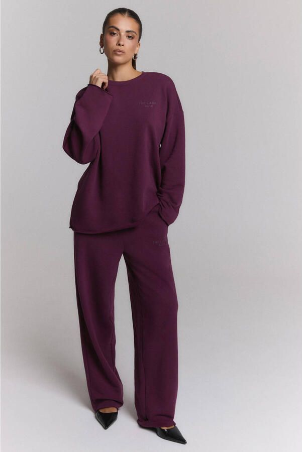 Alix the Label barrel joggingbroek aubergine
