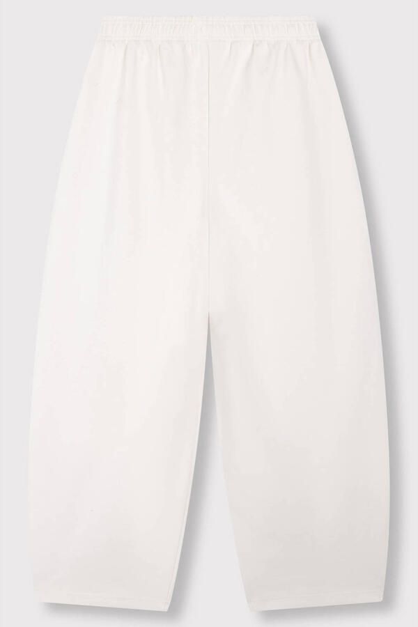 ALIX THE LABEL Dames Broeken Ladies Knitted Balloon Sweat Pants Ecru - Foto 6