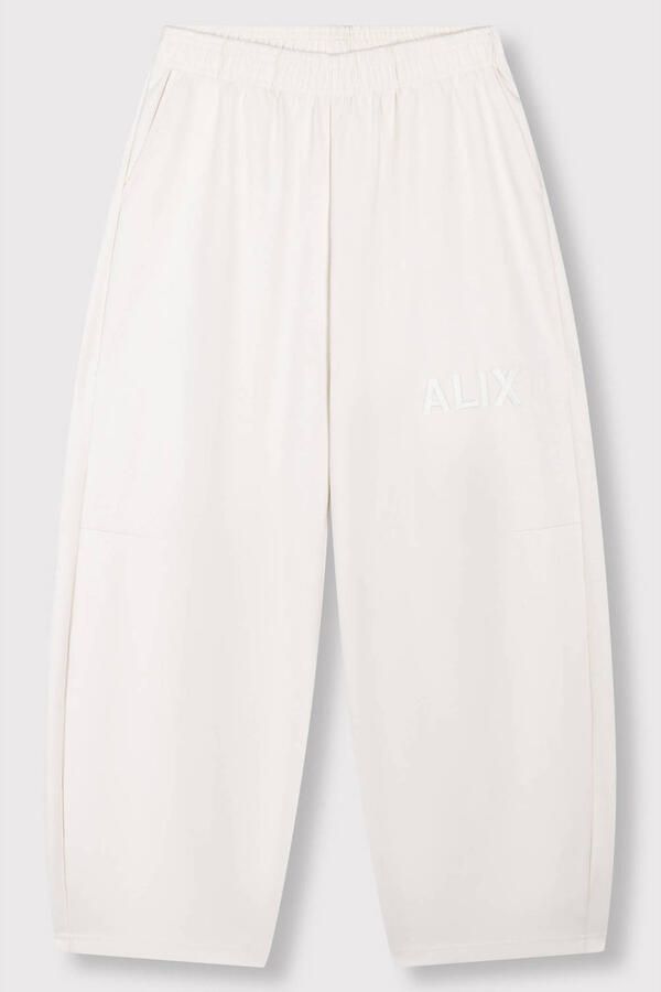 ALIX THE LABEL Dames Broeken Ladies Knitted Balloon Sweat Pants Ecru - Foto 7