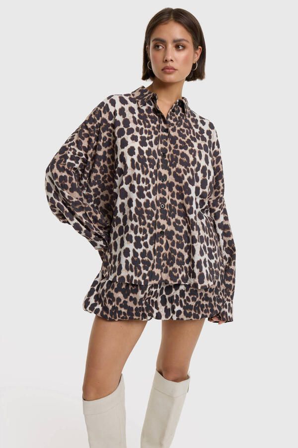 ALIX THE LABEL Dames Blouses Ladies Woven Animal Blouse Multi - Foto 4