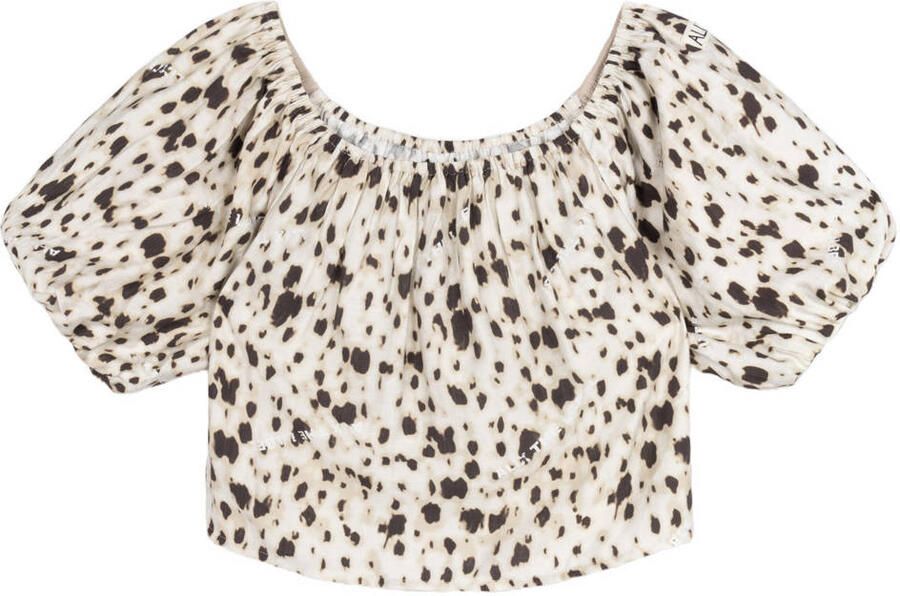 Alix the Label blousetop met dierenprint beige - Foto 2