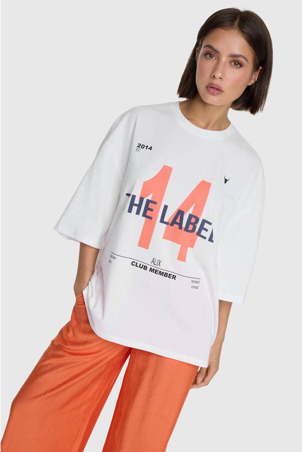 ALIX THE LABEL Dames Tops & T-shirts Ladies Knitted 14 The Label T-shirt Wit - Foto 5