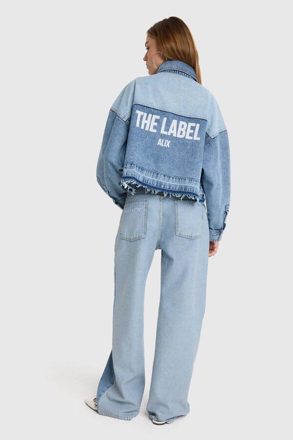 ALIX THE LABEL Dames Jeans Ladies Woven Mix Denim Pants Blauw - Foto 6