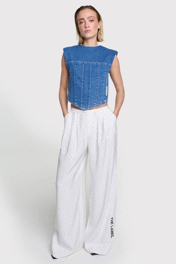 Alix the Label denim top mediumblauw - Foto 3