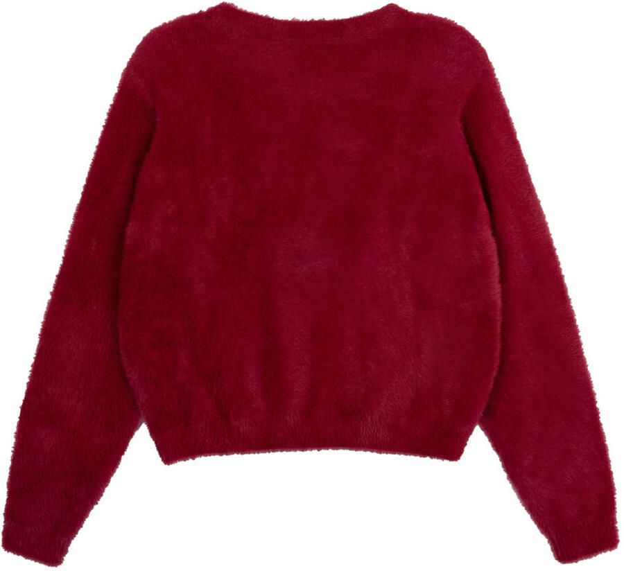 ALIX THE LABEL Dames Truien & Vesten Ladies Knitted Mohair Pullover Rood - Foto 5