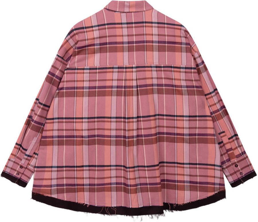 ALIX THE LABEL Dames Blouses Ladies Woven Check Blouse Roze - Foto 6