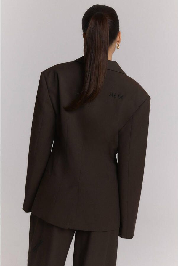 Alix the Label getailleerde blazer bruin - Foto 3