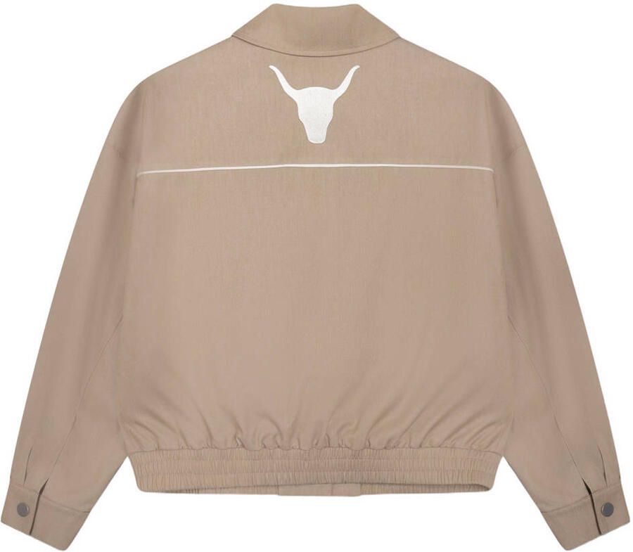 ALIX THE LABEL Dames Jassen Ladies Woven 2 Tone Jacket Camel - Foto 5