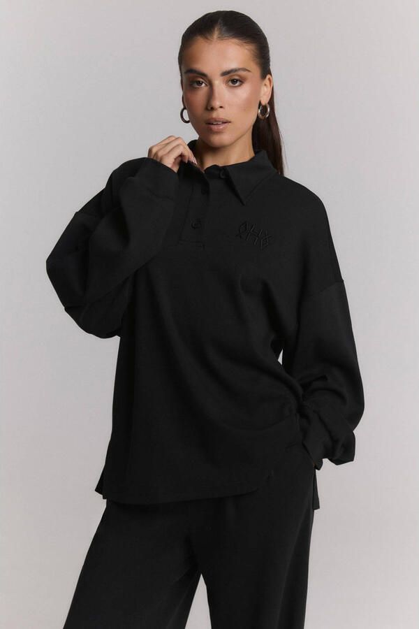 Alix the Label katoenen sweater zwart