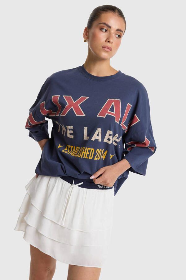 Alix the Label korte rok met ruches ecru