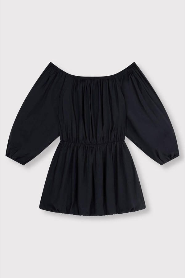 Alix the Label off shoulder modal korte jurk zwart - Foto 3