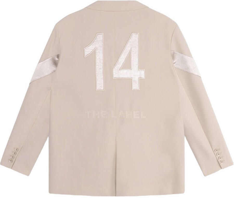 Alix the Label oversized blazer met backprint crème - Foto 2