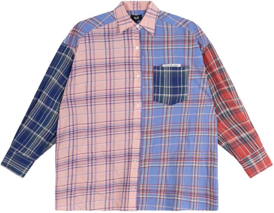 ALIX THE LABEL Dames Blouses Ladies Woven Check Mix Blouse Multi - Foto 7