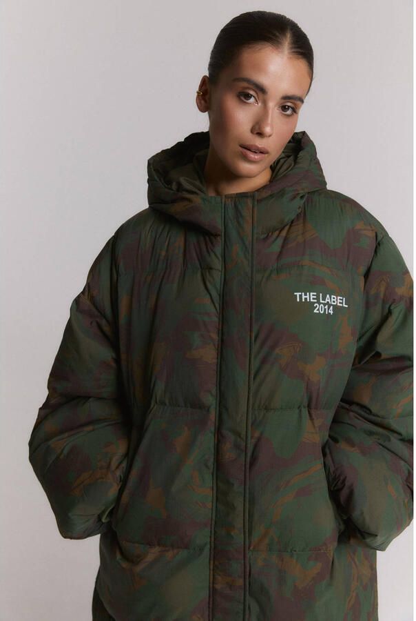 Alix the Label quilted camouflage winterjas groen - Foto 3