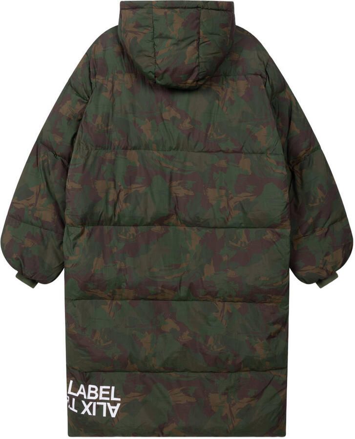 Alix the Label quilted camouflage winterjas groen - Foto 2