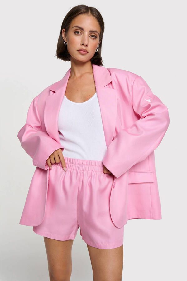 Alix the Label regular waist casual short lichtroze