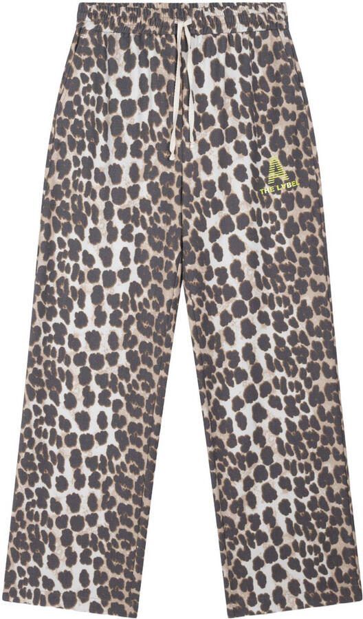 ALIX THE LABEL Dames Broeken Ladies Woven Animal Pants Bruin - Foto 6