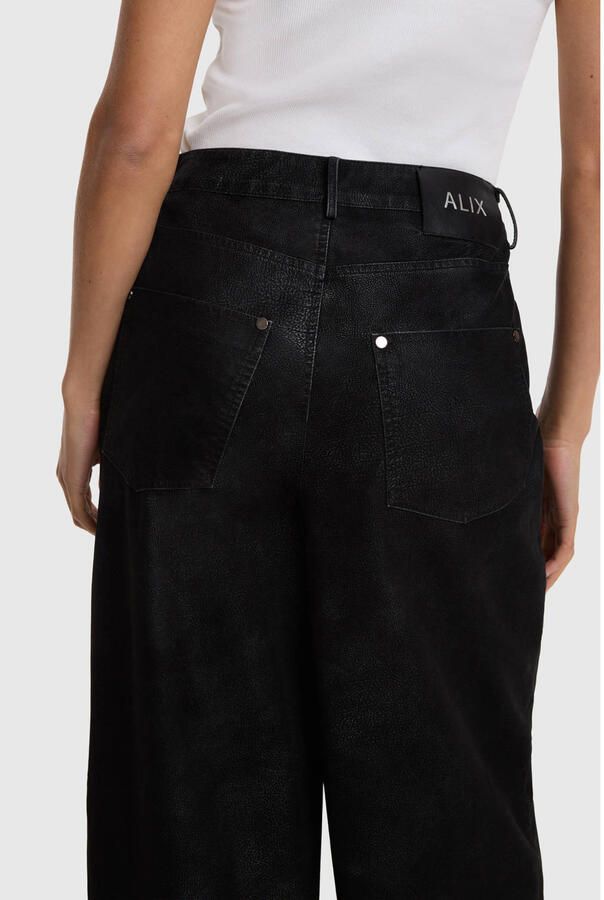 Alix the Label suède baggy broek zwart - Foto 2
