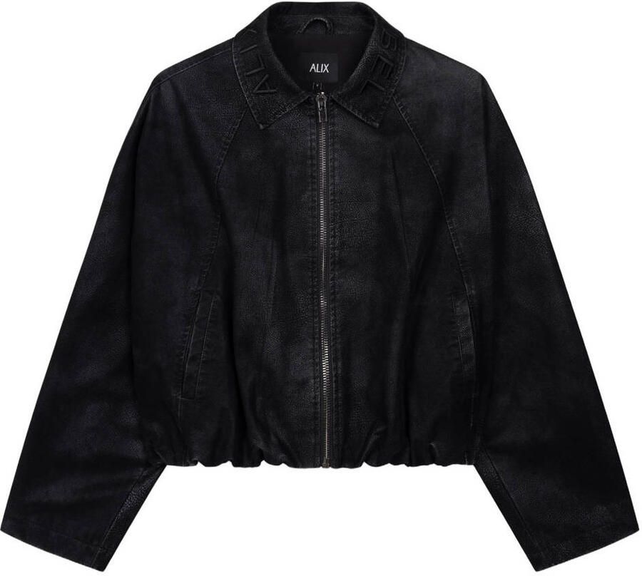 Alix the Label suèdelook bomberjas zwart - Foto 2