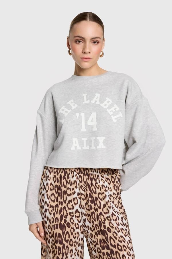 ALIX THE LABEL Dames Truien & Vesten Ladies Knitted Soft Sweater Lichtgrijs - Foto 6