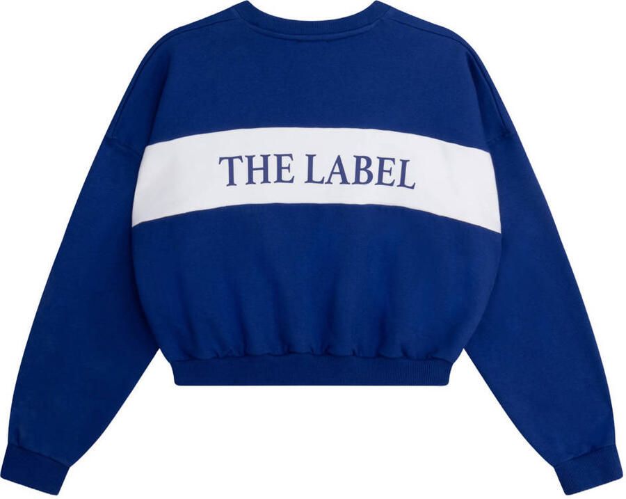 ALIX THE LABEL Dames Truien & Vesten Ladies Knitted Logo Tape Sweater Blauw - Foto 6