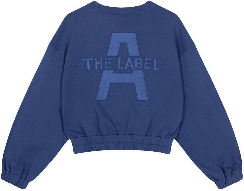 Alix the Label sweater met backprint marineblauw - Foto 2