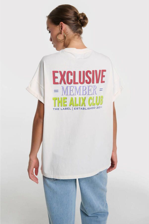 ALIX THE LABEL Dames Tops & T-shirts Ladies Knitted Alix Club T-shirt Ecru - Foto 7