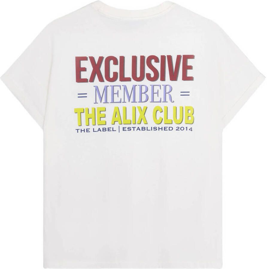 ALIX THE LABEL Dames Tops & T-shirts Ladies Knitted Alix Club T-shirt Ecru - Foto 6