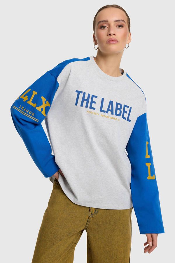 ALIX THE LABEL Dames Tops & T-shirts Ladies Knitted Mix Longsleeve T-shirt Multi