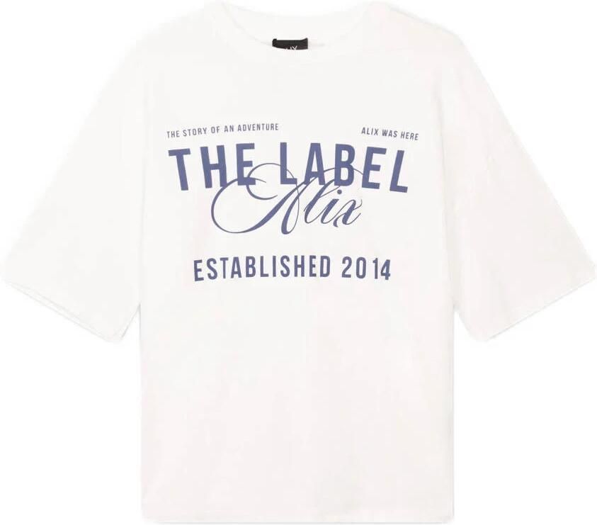 ALIX THE LABEL Dames Tops & T-shirts Ladies Knitted The Label T-shirt Wit - Foto 5