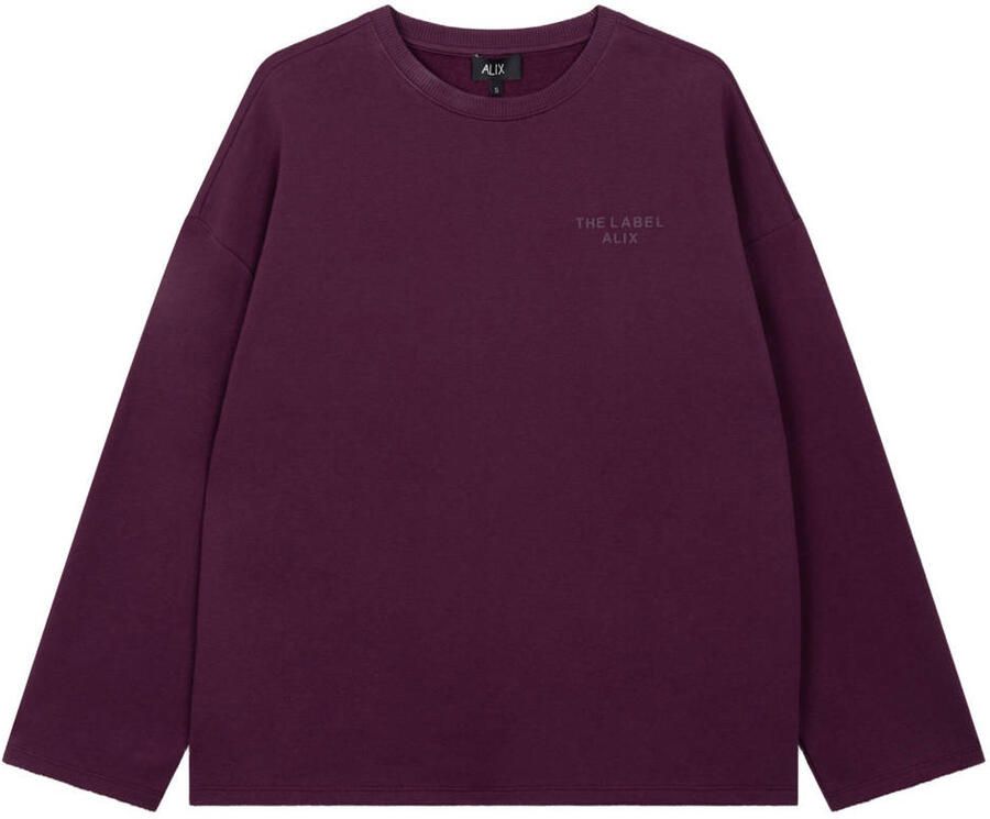 ALIX THE LABEL Dames Truien & Vesten Ladies Knitted The Label Sweater Bordeaux - Foto 5