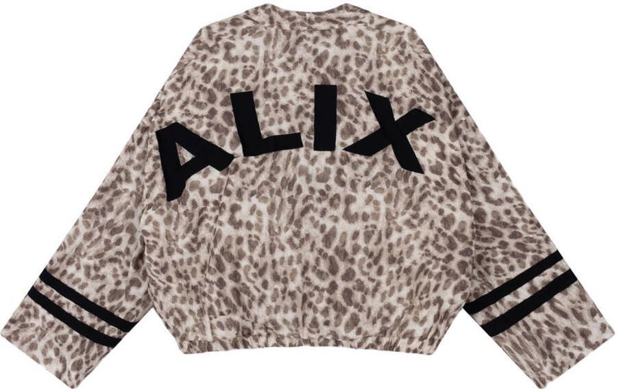 ALIX THE LABEL Dames Jassen Ladies Woven Sporty Animal Jacket Beige - Foto 7