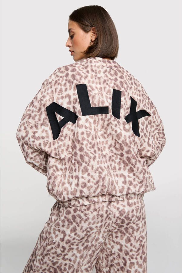 ALIX THE LABEL Dames Jassen Ladies Woven Sporty Animal Jacket Beige - Foto 6