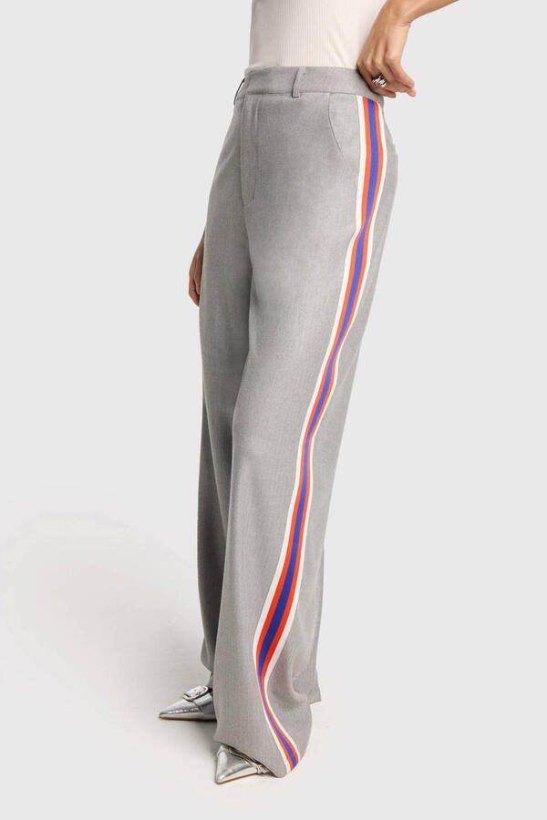 Alix the Label wide leg high waist broek grijs - Foto 2
